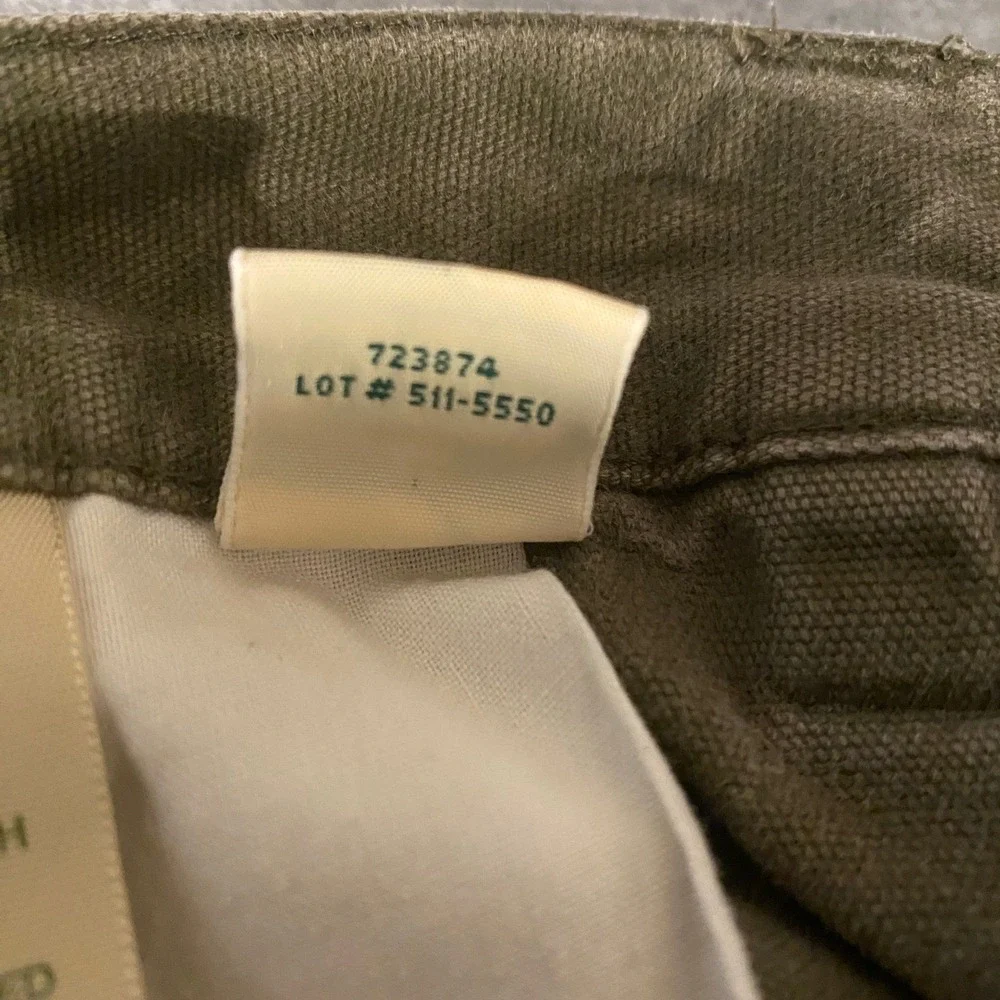 St Johns Bay Mens Cargo Shorts Size 44 Olive Green 100% Cotton Canvas